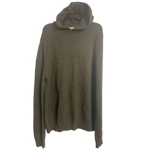 Mutual Weave  XLT Olive Green Marl Knit Sweater‎ Hoodie Pullover